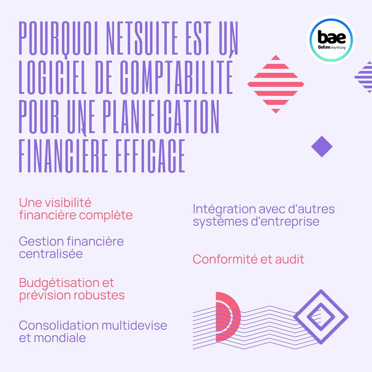bae_360's tweet photo. 💼 Maximisez votre efficacité financière avec Netsuite ! Planifiez intelligemment et atteignez vos objectifs grâce à ce logiciel de comptabilité incontournable.#GestionFinancière #entrepreneurs #process #netsuite #erp #pme #Netsuite #erpimplementation #businessstrategy #erpsystem https://t.co/HUFZqNNCWk