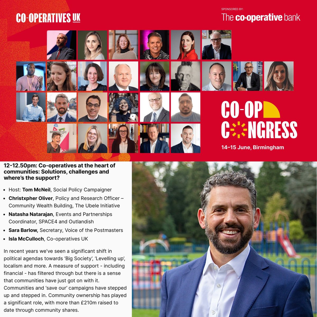 Really looking forward to speaking/listening at @CooperativesUK Co-op Congress. My focus will be on what those in power can do to convene stakeholders and communities to ensure the right conversations happen. Join us on 14 & 15 June in Birmingham 👉 uk.coop/congress