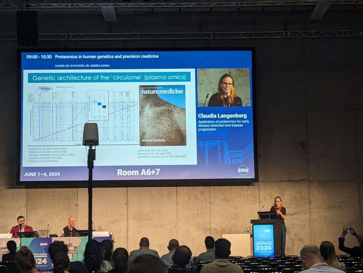 Tim Delany (@t_delany) on Twitter photo Great to hear Claudia Langenberg (<a href="/omicscience/">omicscience</a>) speaking on the importance of using metabolomics data alongside genomics and proteomics to better our understanding of disease
#ESHG2024 Great to hear Claudia Langenberg (<a href="/omicscience/">omicscience</a>) speaking on the importance of using metabolomics data alongside genomics and proteomics to better our understanding of disease
#ESHG2024
