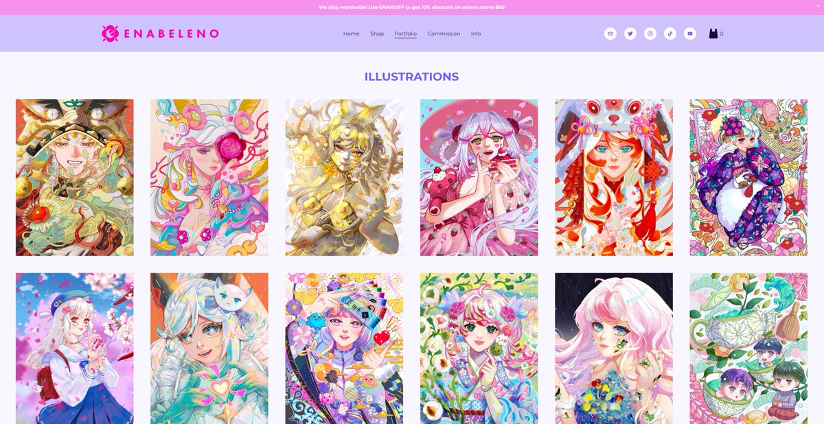 Hello I have updated my website enabeleno.com
You can check my gallery, commission info and shop for my merch all in one place. 😋 For other links like my drawing gadgets and small business materials please visit my carrd enabeleno.carrd.co