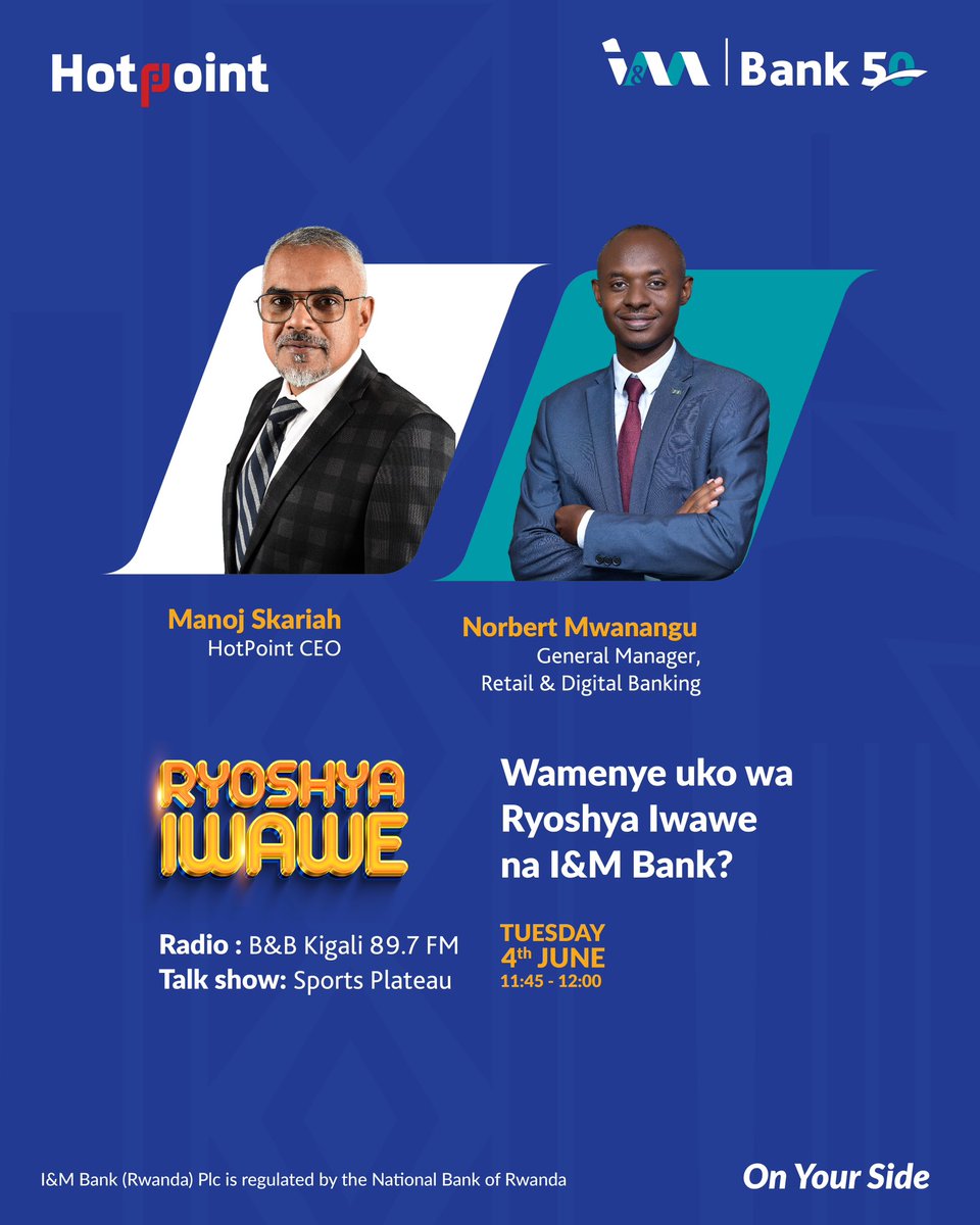 Urifuza kumenya neza uko wahabwa agera kuri Frw Miliyoni 5 mu masaha 24 gusa, nta nyungu mu mezi 6?

Ngwino tuganire uko Waryoshya Iwawe muri iki gitondo saa Tanu na mirongo ine n’itanu kuri <a href="/bbkigalifm/">B&B Kigali 89.7 FM</a>.

Ntucikwe! 🔥