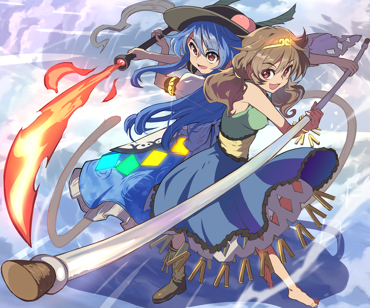 天&天 孫悟空コンビ!!
#東方 #孫美天 #比那名居天子 