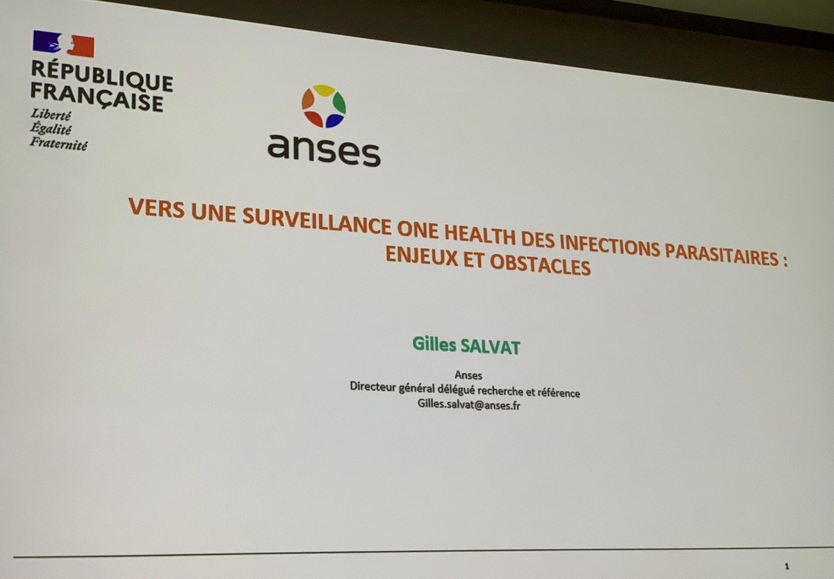 Plathelminthe4's tweet image. Gilles Salvat de @Anses_fr conclut la session sur la surveillance des infections parasitaires #SFP2024