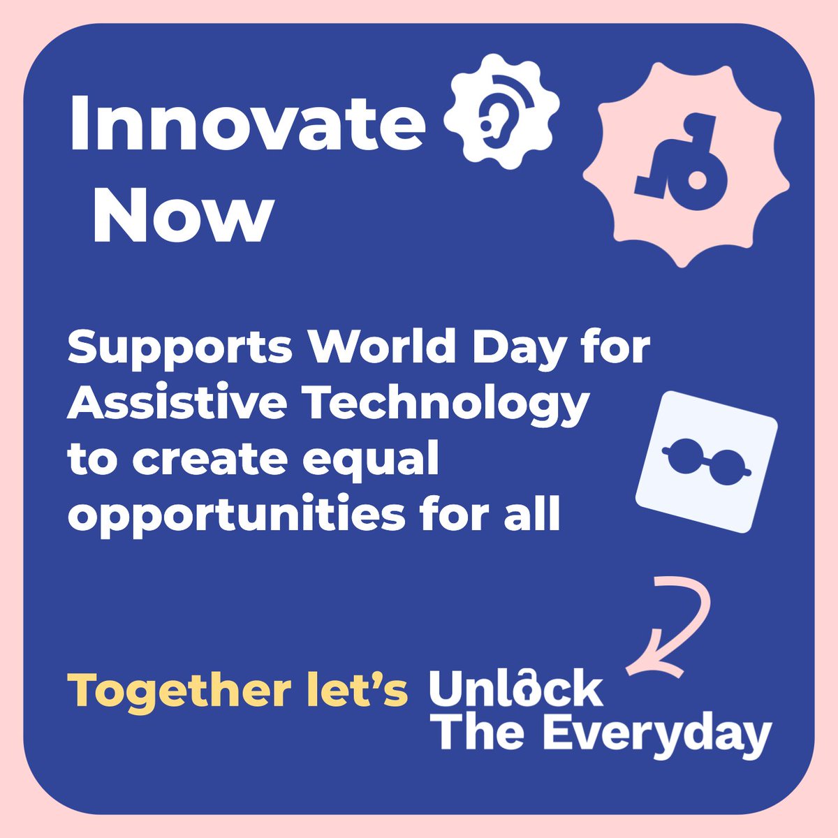 We’re supporting the first ever #WorldDayforAssistiveTechnology! 

Access to #AT is a human right, but today only 10% of people in low-income countries can access the AT they need. 

Join us as we call for a world with opportunities for all.

#UnlockTheEveryday #WorldATDay