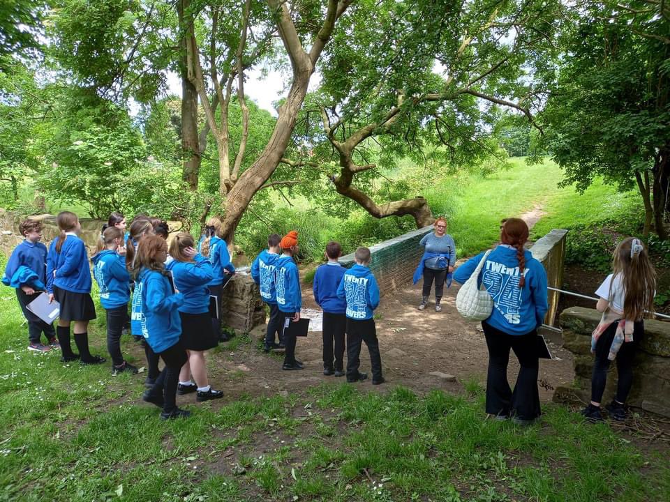 Lovely day yesterday with a fantastic group of children from <a href="/WhaleHillSchool/">Whale Hill Primary School</a> We worked towards our mural on the bridge - simplifying our art work using bold lines. We have invited adults to join us next week using our handmade gorgeous invitations with thanks <a href="/Borderlands_CPP/">Borderlands Arts & Culture</a>