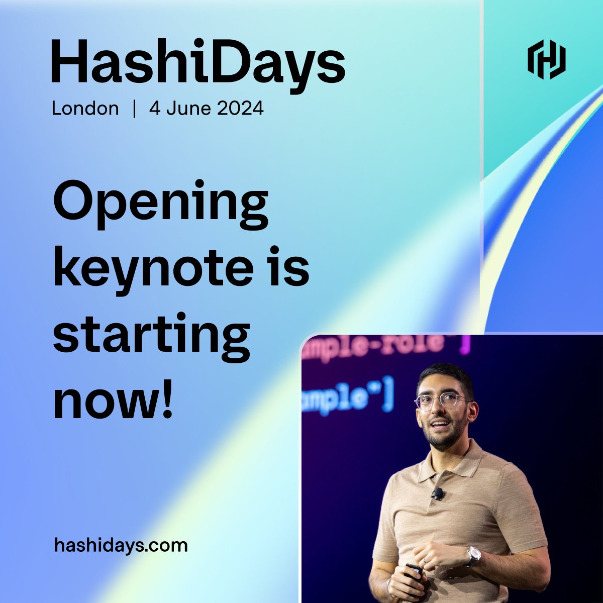 Don't miss it! Join the #HashiDays live stream to view the keynote. It's happening right now: hashi.co/4dZShMN
