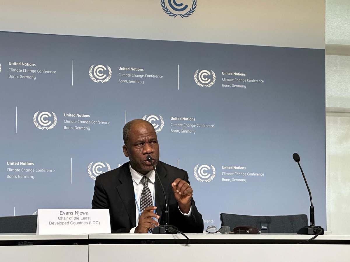 AOSISChair's tweet image. On the opening day of #SB60 #BonnClimateConference, @aosis united with @LDCChairUNFCCC to call for urgent global ambition on a new #ClimateFinance goal #NCQG.

We need fit for purpose finance for adaptation, mitigation, and #lossanddamage.

WATCH HERE: 
unfccc-events.azureedge.net/SB60_100109/ag…