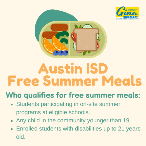Free breakfast &amp; lunch are available to all kids in <a href="/AustinISD/">Austin ISD</a> &amp; neighboring districts this summer! No registration or ID required.  Find meal sites:

📞 Call 2-1-1
💻 Visit SummerFood.org
📱 Text FOOD or COMIDA to 304-304
🔗 bit.ly/4bVguSo