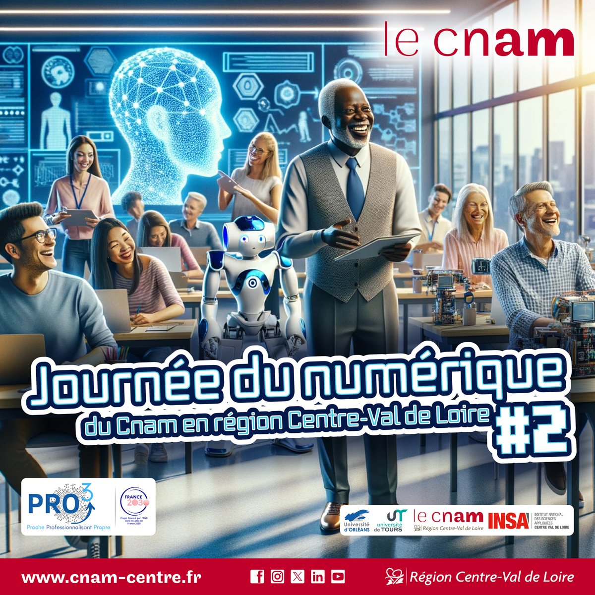 👨‍💻 "#Journéedunumérique" du #CnamCentre : 2ème édition !
👍 Engagé pour un numérique plus proche et professionnalisant, Le <a href="/CnamCentre/">Cnam-centre</a> organise cette année sa deuxième "Journée du numérique" le 8 juin
 #Numérique #IA #ChatGPT #Formation #Pairagogie #Enseignant #OpenBadge