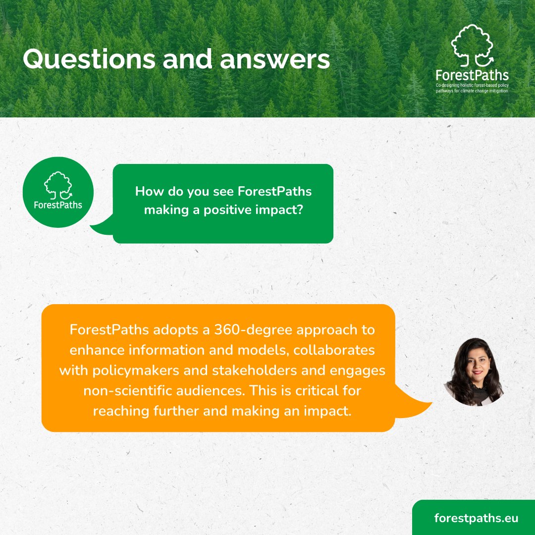 forestpaths_eu's tweet image. Last week, we introduced you to one member from @europeanforest and this week, we present another😎

Find out more about Cleo Orfanidou's diverse experience within EFI and ForestPaths, including her thoughts on the project 👇

#ForestPathsFaces #climatesmartforestry #forests