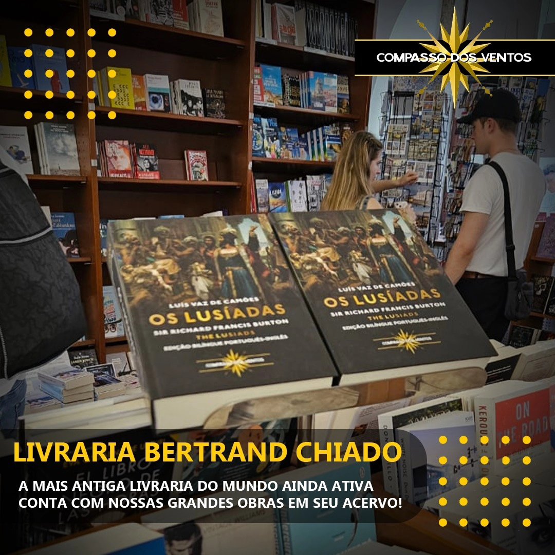 compassoventos's tweet photo. 📚 Encontra a obra-prima do nosso maior símbolo nacional, Luís de Camões, em nossa exclusiva edição bilíngue, com texto integral e capa cartonada para OS LUSÍADAS na Livraria Bertrand Chiado. ✨️
@compassodosventos

#Camões #OsLusiadas #TheLusiads #livrosbilingues #poesia https://t.co/pwdlsdtkpw