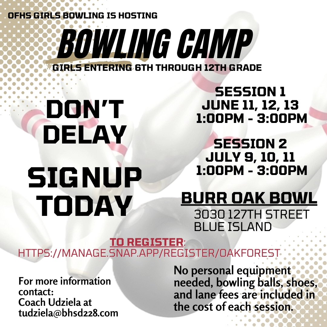 tudziela's tweet photo. Open to girls entering 6th through 12th grade. Work on honing your skills and having fun too! Register here: https://t.co/gxiwtq2S1h…

@ExperienceOFHS @ofhsathletics @ForestRidge142 @Hille_Huskies @KerkstraCougars @FosterLions https://t.co/duTREJRIIG