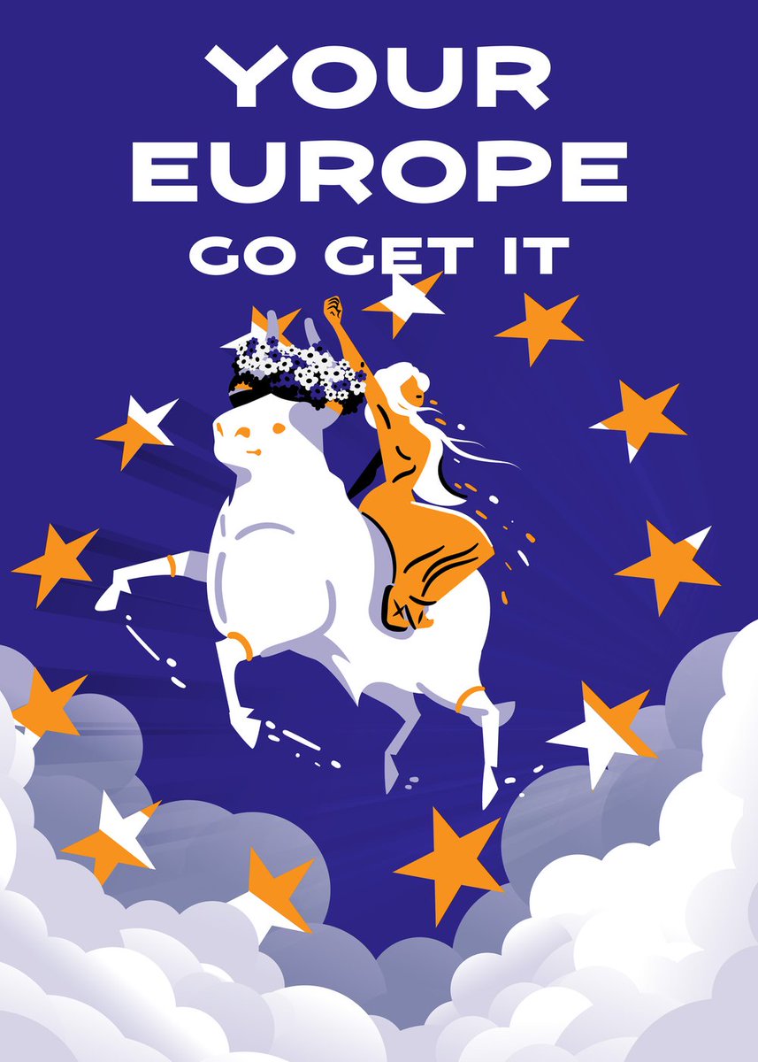 It's EU elections week! Do you know where your local voting station is? #getouthevote Poster by Ann-Sophie De Steur for <a href="/fine_acts/">Fine Acts</a> – one of the many projects supported by the #CultureofSolidarityFund. Download any of the 27 free poster designs: fineacts.co/get-out