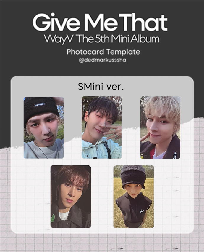WayV The 5th Mini Album 'Give Me That' Album Photocard Template