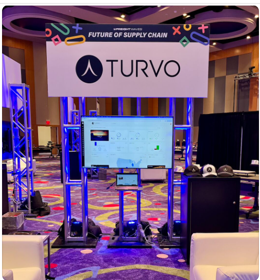 turvo's tweet photo. βοΈ Good morning, Atlanta! We're kicking off the 1st day of @FreightWaves Future of Supply Chain! Stop by our booth for some Turvo merch! Don't miss our πWhat The Truck?!? segment at 1:15 pm EST with CGO Samantha Foley, MBA. #FreightWaves #FutureofSupplyChain #SupplyChain https://t.co/v0TDWS2zVg