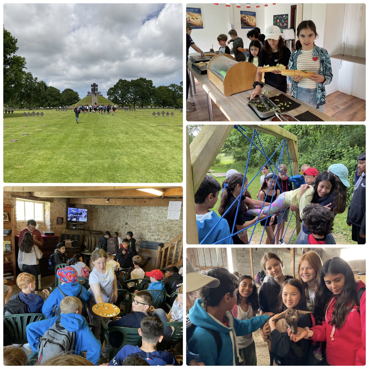 GayhurstEnrich's tweet photo. WOW……what a busy morning in Normandy! Team building, lunch making, cheese tasting, history learning and the GOATs……..Magic Week achieved ✅
#Enrichmentweek #magicweek #manners #academic #confidence #independence #confidence #Goat https://t.co/lfZ6eqrqcm
