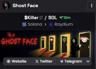 Dexscreener Paid socials updated now!

Track: dexscreener.com/solana/8wb8fdp…

#Ghostface #Dexscreener