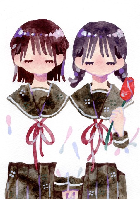 「ribbon watercolor (medium)」 illustration images(Latest)