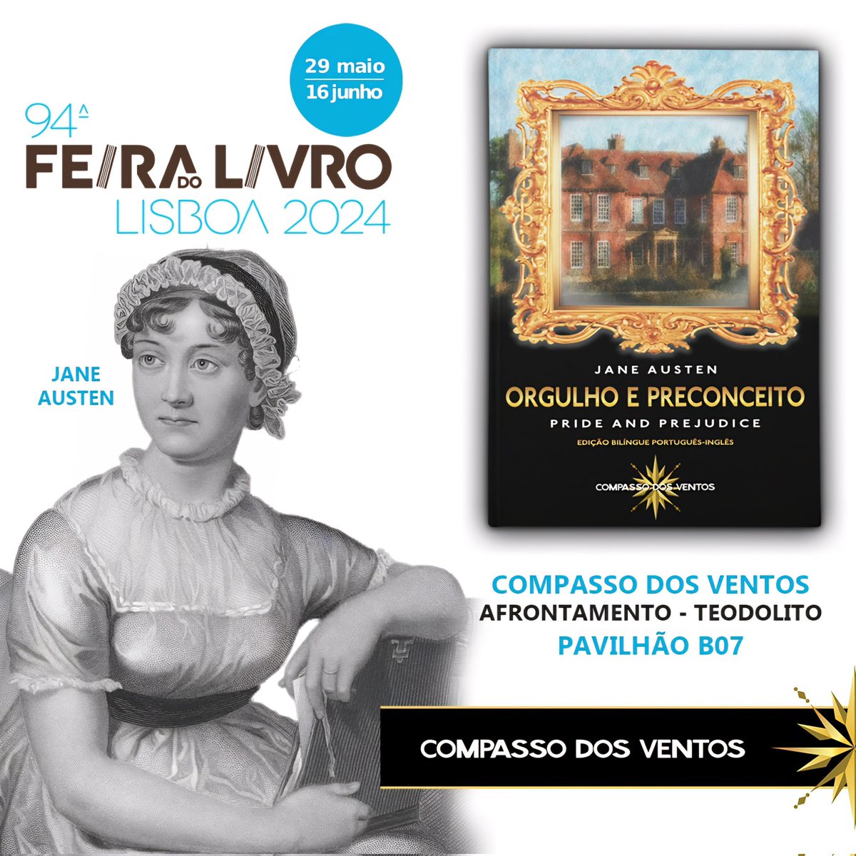 compassoventos's tweet photo. 📚 Encontra a obra-prima do teu autor de eleição em nossas exclusivas edições bilíngues, com texto integral e capa cartonada na @feiradolivrodelisboa no pavilhão B07. ✨️

@FLivroLisboa
@livroscompanhiadasartes
@compassodosventos https://t.co/jAQ3jEW1Yk