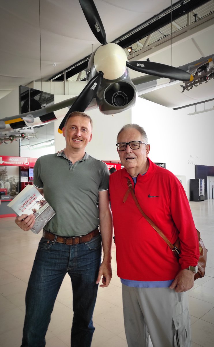 ChristophePrim5's tweet photo. Aujourd'hui, j'ai eu le plaisir de rencontrer l'historien américain Donald L. Miller, auteur du best seller " Masters of the Air." 

WWIIMuseum #DonaldLMiller #MastersoftheAir #MemorialdeCaen #StevenSpielberg #Histoire #WW2 #EditionsPerrin #Editis #bestseller #DDay80 https://t.co/mMDGdX1xnI