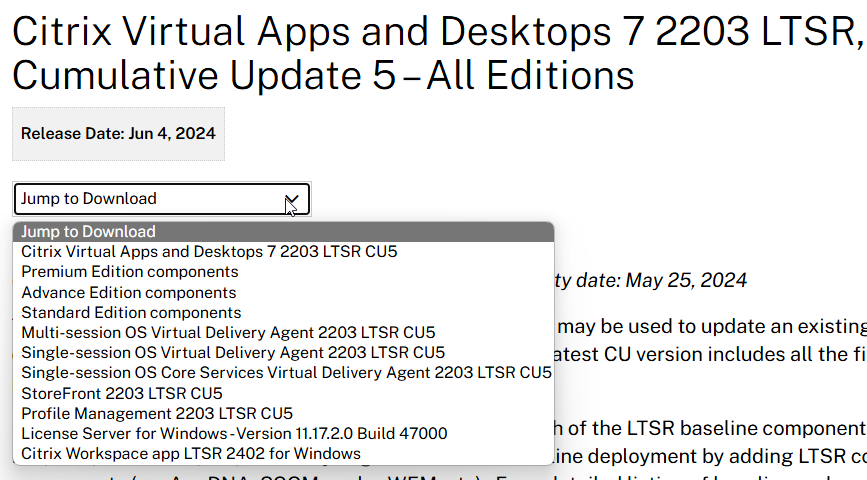 Download Citrix Virtual Apps and Desktops 2203 LTSR, Cumulative Update 5 citrix.com/downloads/citr…