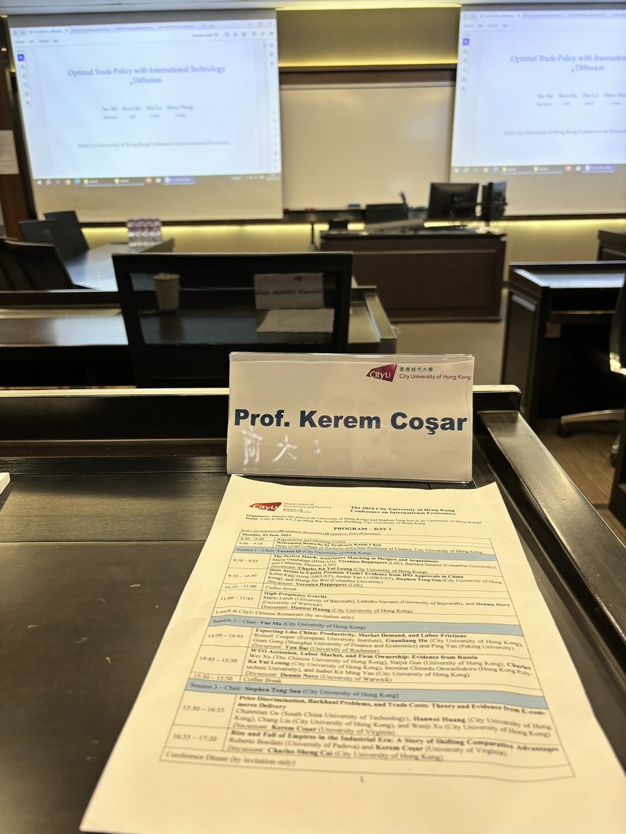 a_kerem_cosar's tweet photo. Thanks @HanweiHuangEcon and City University of Hong Kong College of Business for a superb conference on international economics. It was great to be back in HKG after the pandemic, catching up with old friends and meeting new colleagues. https://t.co/SbkHL1uTaS