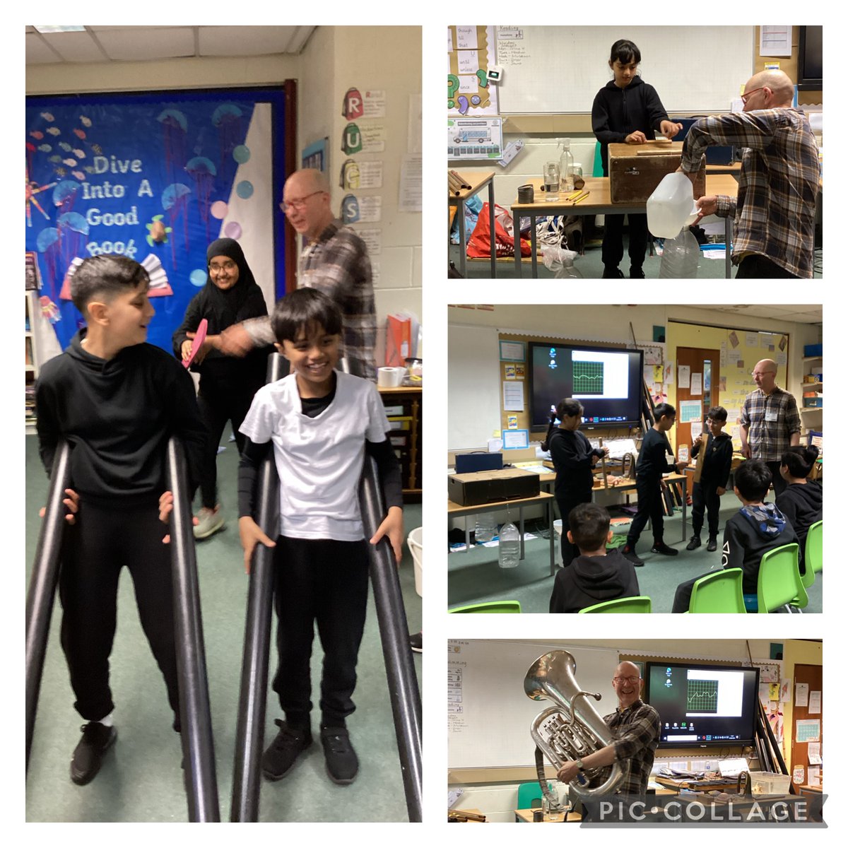 Y4 would like to send an extremely LOUD thank you to <a href="/BoffinProjects/">Boffin Projects</a> for such an informative and engaging session today. Sam was able to take abstract concepts and bring them to life and he also gave the children strategies to help them recall key learning. 🎼🎻
