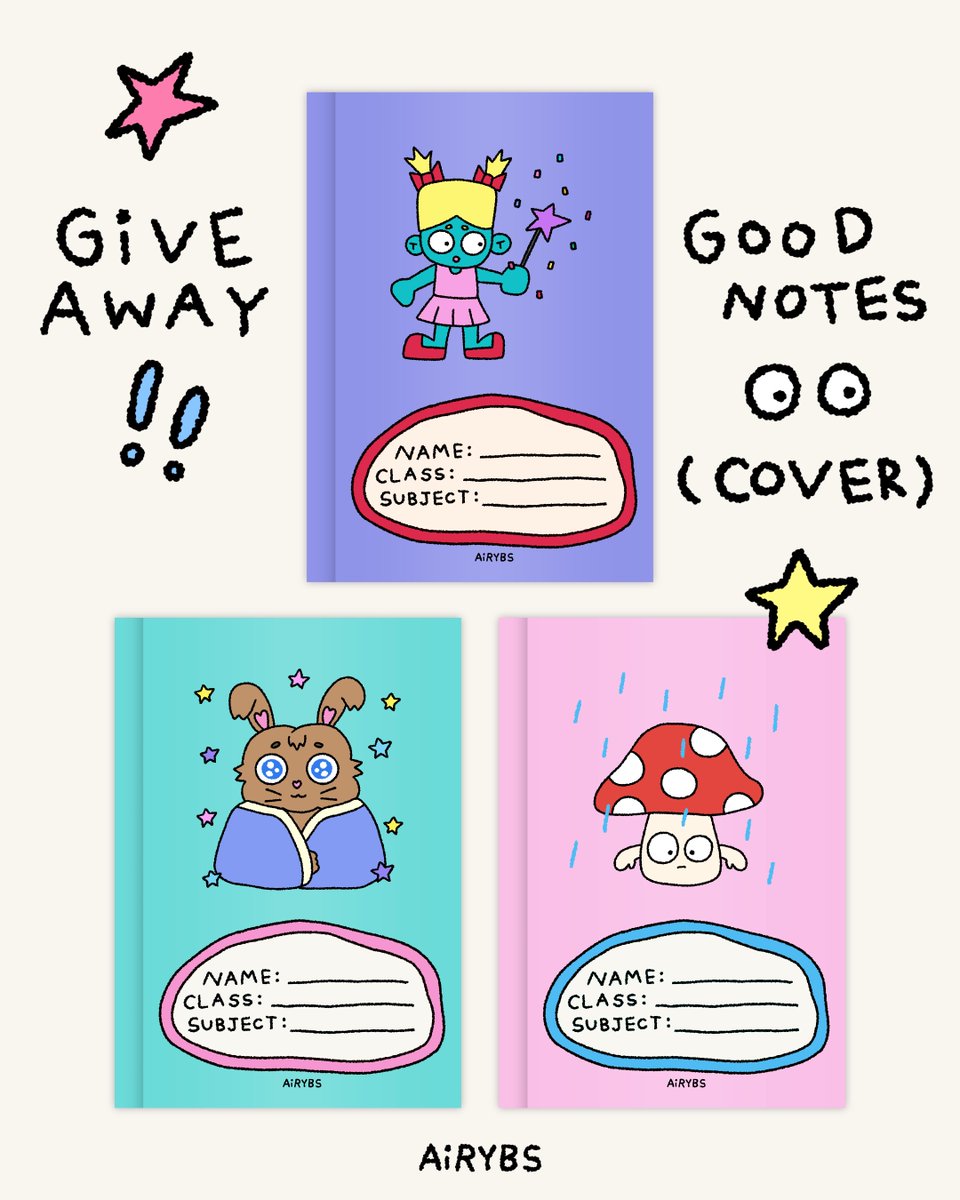 airybs_official's tweet image. Giveaway! Goodnotes Cover 🏠💖🦮🎾 drive.google.com/drive/folders/… แจกปกกู้ดโน้ตคั้บ! ไปโหลดมาใช้กันน้า 🥳✨ pls repost and fav before use na ka 🫶🏻

#แจกpng #แจกไฟล์png #แจกwallpaper #แจกอิโมจิ #แจกอิโมติคอน #Giveaway #Goodnotes