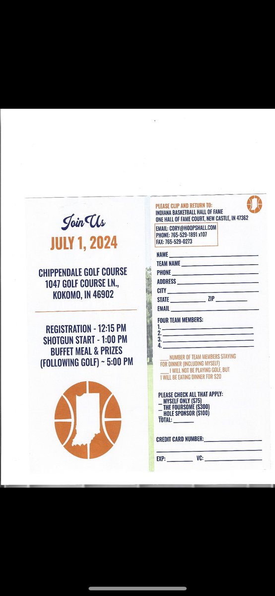 2024 Basketball HOF golf outing info