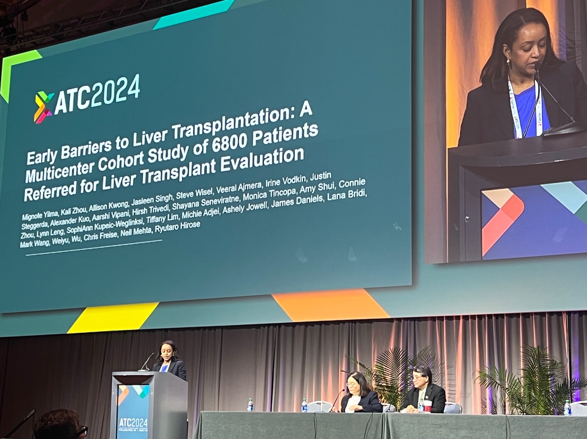 <a href="/AST_info/">American Society of Transplantation (AST)</a> and <a href="/ASTSChimera/">ASTS</a> Presidents moderated Plenary Oral Abstract Session 3, where top research chosen by the 2024 Planning Committee was shared. Today's attendees voted Eloi Schmauch's presentation as the most impactful of the session. Congratulations!