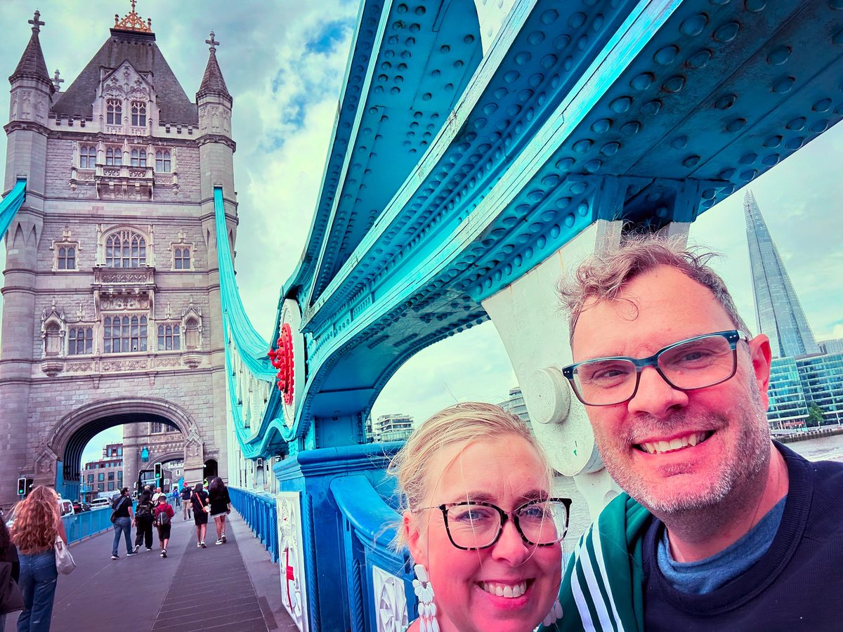 Beautiful day to stroll across the Tower Bridge with my best friend.