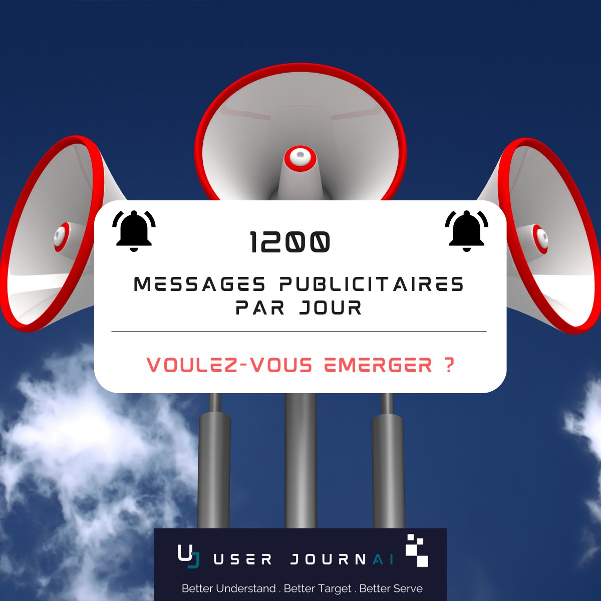 Dans un environnement saturé de publicités optez pour un ciblage granulaire de vos campagnes digitales !  Comment ? Avec notre offre "Understand + Target"  
👉userjournai.com/fr/understand-…
#DigitalMarketing #Precisionmarketing #IAgenerative #DataDrivenMarketing #AIinMarketing‍‍