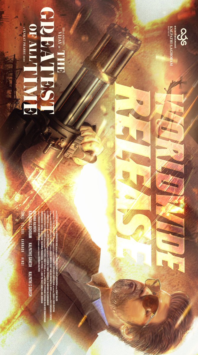 Fireee💥💥
The goat Poster Work 
#ThalapathyVIJAY
 #TheGreatestOfAllTime <a href="/actorvijay/">Vijay</a>
<a href="/actorvijay/">Vijay</a> <a href="/vp_offl/">venkat prabhu</a> <a href="/agscinemas/">AGS Cinemas</a> <a href="/archanakalpathi/">Archana Kalpathi</a> <a href="/Jagadishbliss/">Jagadish</a> <a href="/m_gajan/">KING OF KOLLYWOOD</a>
#தமிழகவெற்றிக்கழகம்‌ #TVKVijay
#TheGreatestOfAllTime‌ #GOAT
#TVKVijay #Leo <a href="/actorvijay/">Vijay</a>