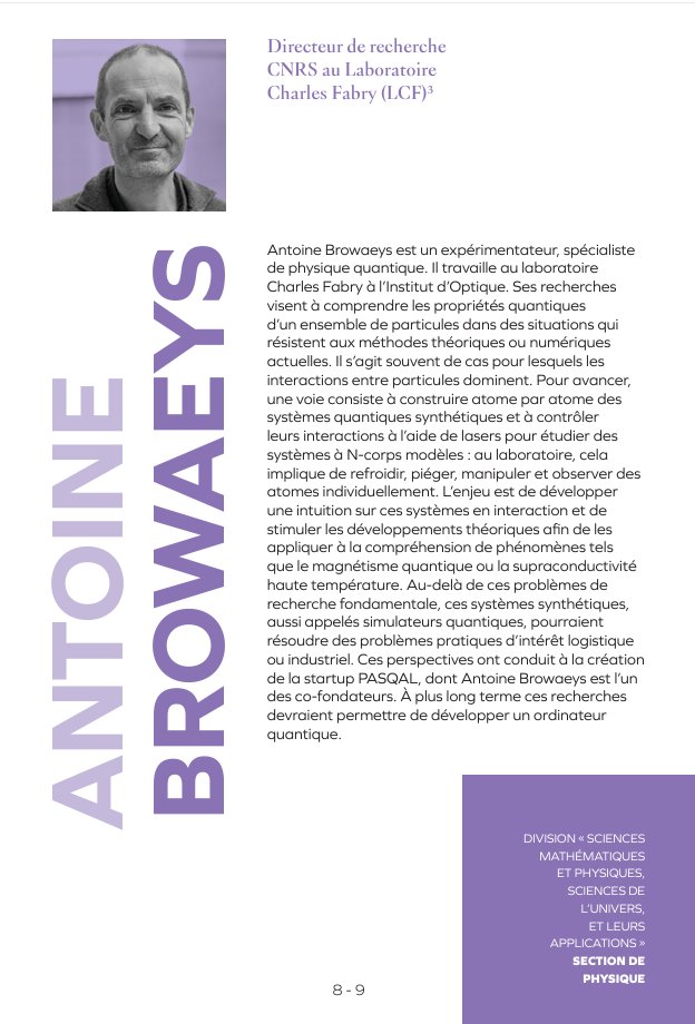 🔴 EN DIRECT | Cérémonie de réception des nouveaux membres
🌿 « DOMPTER DES ATOMES UN PAR UN AVEC DES LASERS » par Antoine BROWAEYS, Dir. de recherche au <a href="/CNRS/">CNRS 🌍</a> , Laboratoire Charles Fabry (<a href="/InstitutOptique/">Institut d'Optique</a>, <a href="/UnivParisSaclay/">Université Paris-Saclay</a>) dans la section #Physique
👉 youtube.com/live/ChRvAxZ8W…