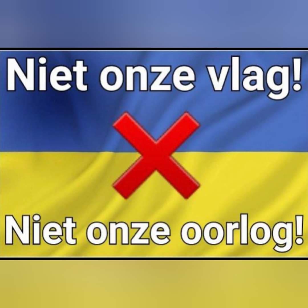 KAFKA_Dev's tweet photo. Zogenaamd stijgt de #sneuvelbereidheid ineens. Schaamteloze oorlogspropaganda! Dit is NIET onze vlag &amp; NIET onze oorlog! 

Doe een ♥️ &amp; RT als je het eens bent! https://t.co/zGgsqzFVmZ