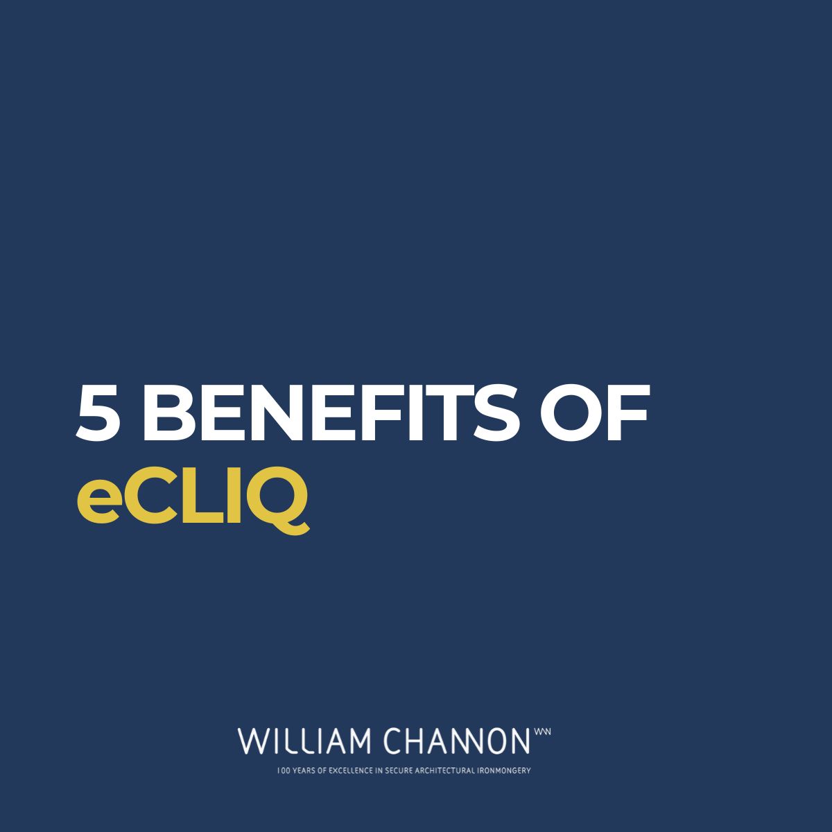 At #WilliamChannon, we are committed to providing top-tier #securitysolutions. Our partnership with #ASSAAbloyUK ensures that you receive the best in electronic locking technology. Whether you need to secure a property or a commercial site, #eCLIQ offers the reliability you need.