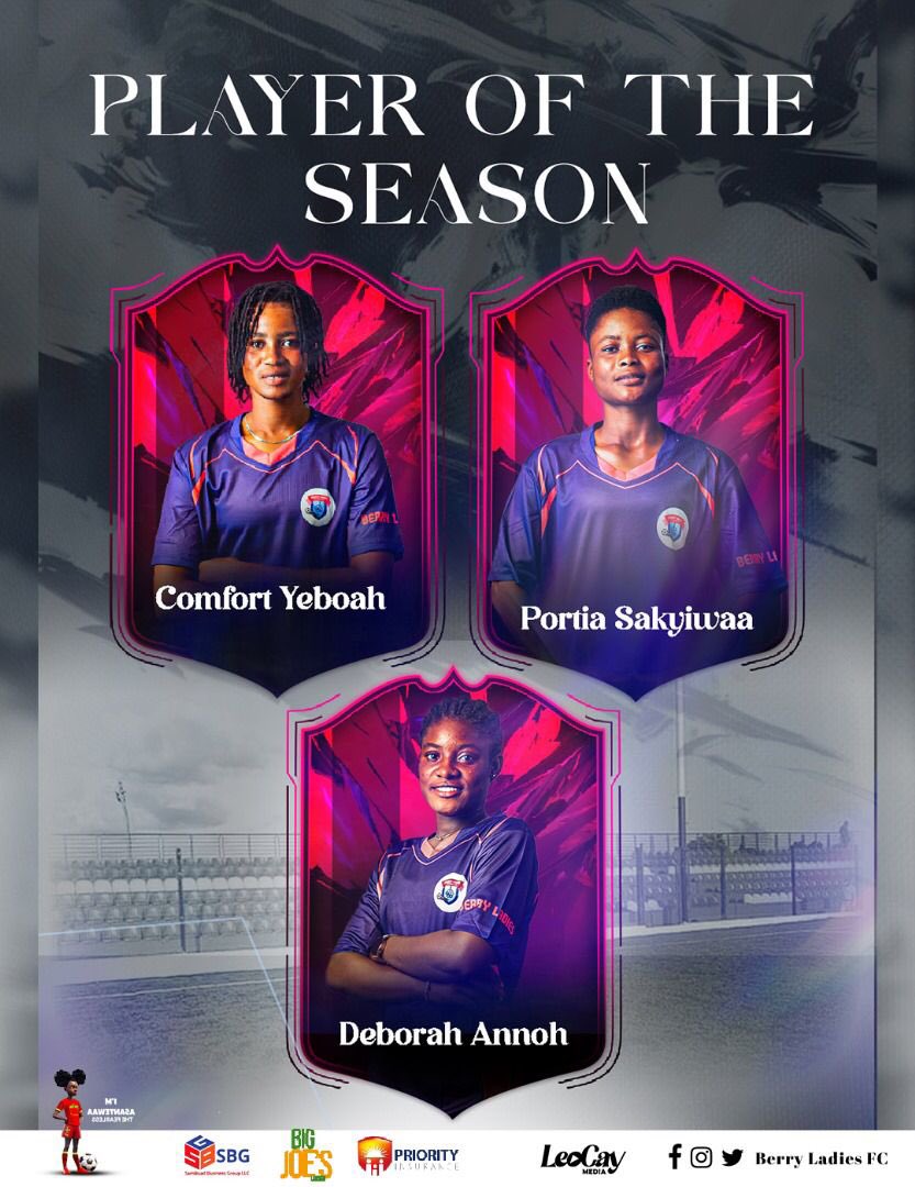 Deborahannoh5's tweet image. Humbled to be nominated as Best Defender,  Best Player &amp;amp; Fresh Player of The Season by my team @berryladiesfc for this year’s end of season Awards! Fam I’d love your support by voting &amp;amp; sharing 🙏🏾

Please click the link below to vote : 🗳️ 
shorturl.at/nSySH
😉 #3Y3ADOM