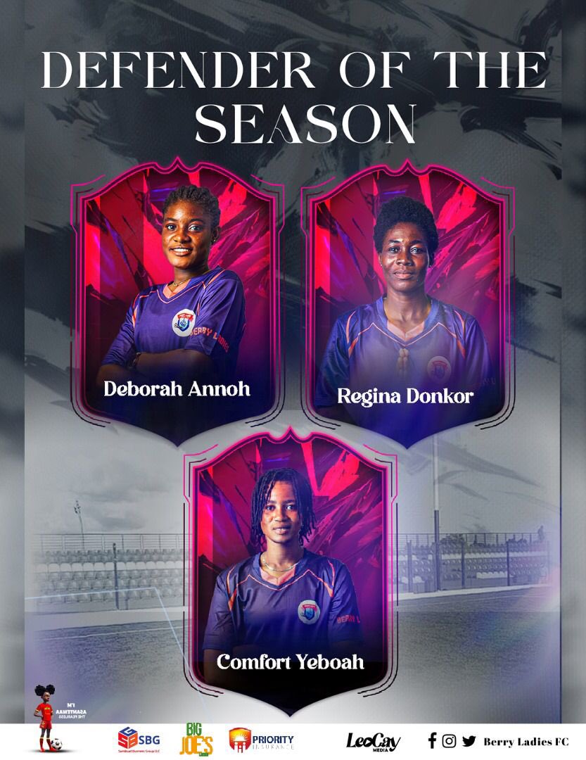 Deborahannoh5's tweet image. Humbled to be nominated as Best Defender,  Best Player &amp;amp; Fresh Player of The Season by my team @berryladiesfc for this year’s end of season Awards! Fam I’d love your support by voting &amp;amp; sharing 🙏🏾

Please click the link below to vote : 🗳️ 
shorturl.at/nSySH
😉 #3Y3ADOM