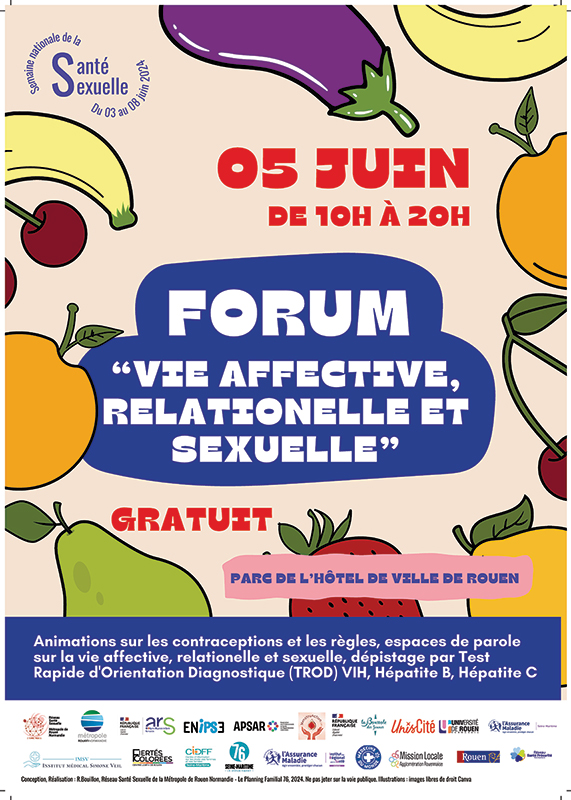 CPAM76Rouen's tweet photo. [ #Forum #Santésexuelle ]
Le 05/06 de 10h à 20h parc de l'Hôtel de ville #Rouen
Retrouvez nos collègues de la #Prévention santé ainsi que de nombreux intervenants pour vous informer sur : la #contraception, la vie affective, relationnelle et sexuelle, les #dépistages ... https://t.co/yOsycttUOr
