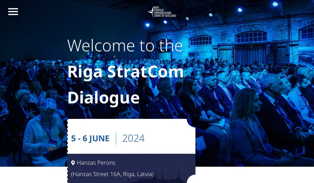 norishikata's tweet photo. Looking forward to participating in the panel talks at Riga Strategic Communications Dialogue on 5 June, 2024! 
#RigaStratcom 
#NATO Strategic Communications Centre of Excellence 

SPEAKERS 
Marie-Doha Besancenot
Assistant Secretary General for Public Diplomacy, NATO

Shikata Noriyuki
Cabinet Secretary for Public Affairs, Prime Minister's Office of Japan

Stephanie Speck
Head of Communications, Green Climate Fund

Tanna M. Krewson
NATO ACT Contractor

MODERATOR
Jay Paxton
Chief Public Affairs Officer, NATO ACT

@STRATCOMCOE 
https://t.co/HzjKFXiGkT
