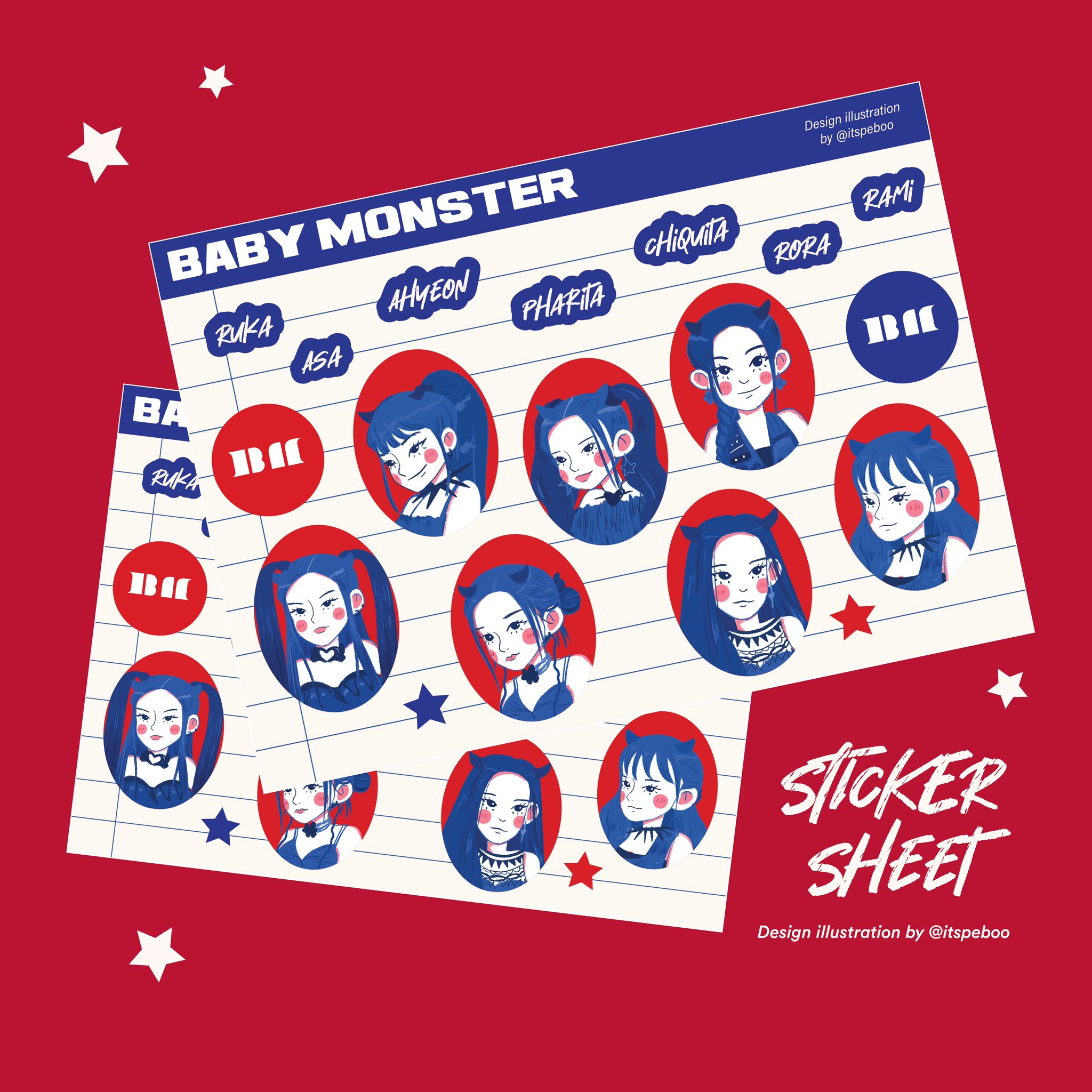 BABYMONSTER STICKER PACK ステッカー ベビモン - メルカリ