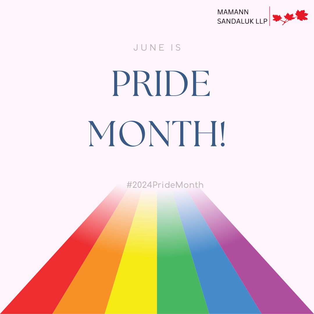 MSKImmigration's tweet image. 🌈 Happy Pride Month from Mamann Sandaluk LLP! 🌈 We're proud to support the LGBTQ+ community and their journey towards equality and acceptance. As immigration advocates, we're here to help you navigate your path with pride and confidence. #PrideMonth #Pride2024 #LGBTQ+Rights