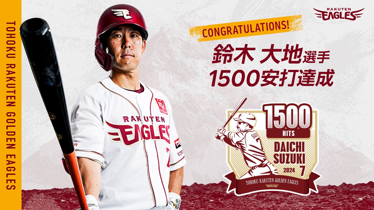 【数量限定品】楽天イーグルス 鈴木大地選手 1000HITS 達成記念ウォッチ 数量限定品】楽天イーグルス 鈴木大地選手 1000HITS 達成記念