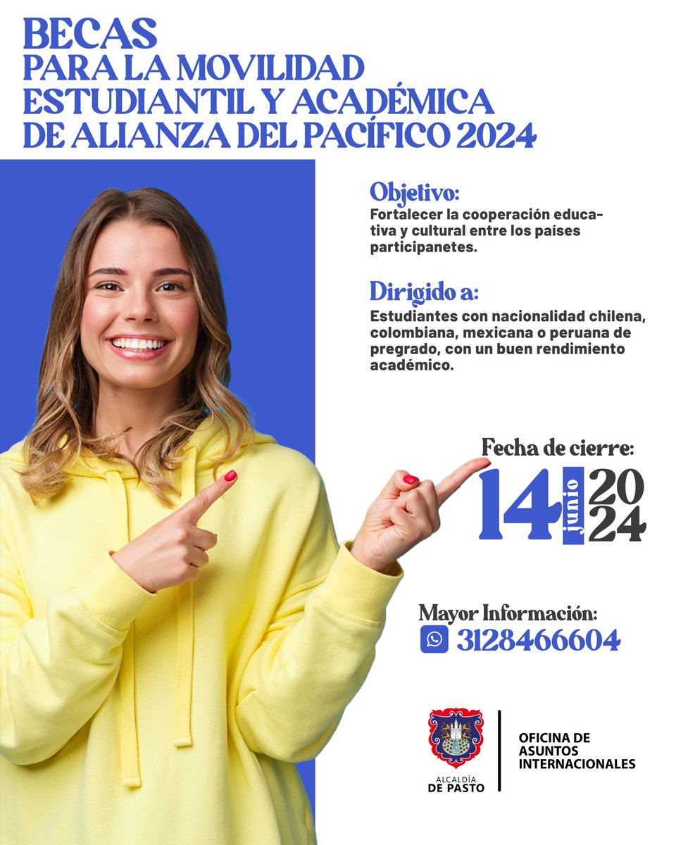 OAIPasto's tweet photo. "¡Estudiantes y académicos de Chile, Colombia, México y Perú! 🌟 La Alianza del Pacífico abre puertas a intercambios en diversas áreas de estudio. ¡Fortalezcamos la cooperación educativa y cultural en nuestra región! 📚🌎 #AlianzaDelPacífico "
Mas info: https://t.co/jb2LT4f7sK https://t.co/tshR01cmLD