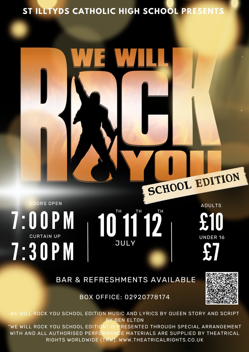 St Illtyd’s Catholic High School Presents: We Will Rock You: Tickets available at

ticketsource.co.uk/stilltyds/st-i…

or from the school office.

  The post St Illtyd’s Catholic High School Presents: We Will Rock You appeared first on St. Illtyd’s… dlvr.it/T7q73L