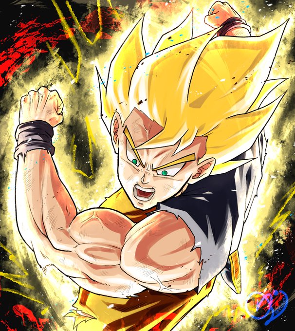 「muscular male super saiyan 1」 illustration images(Latest)