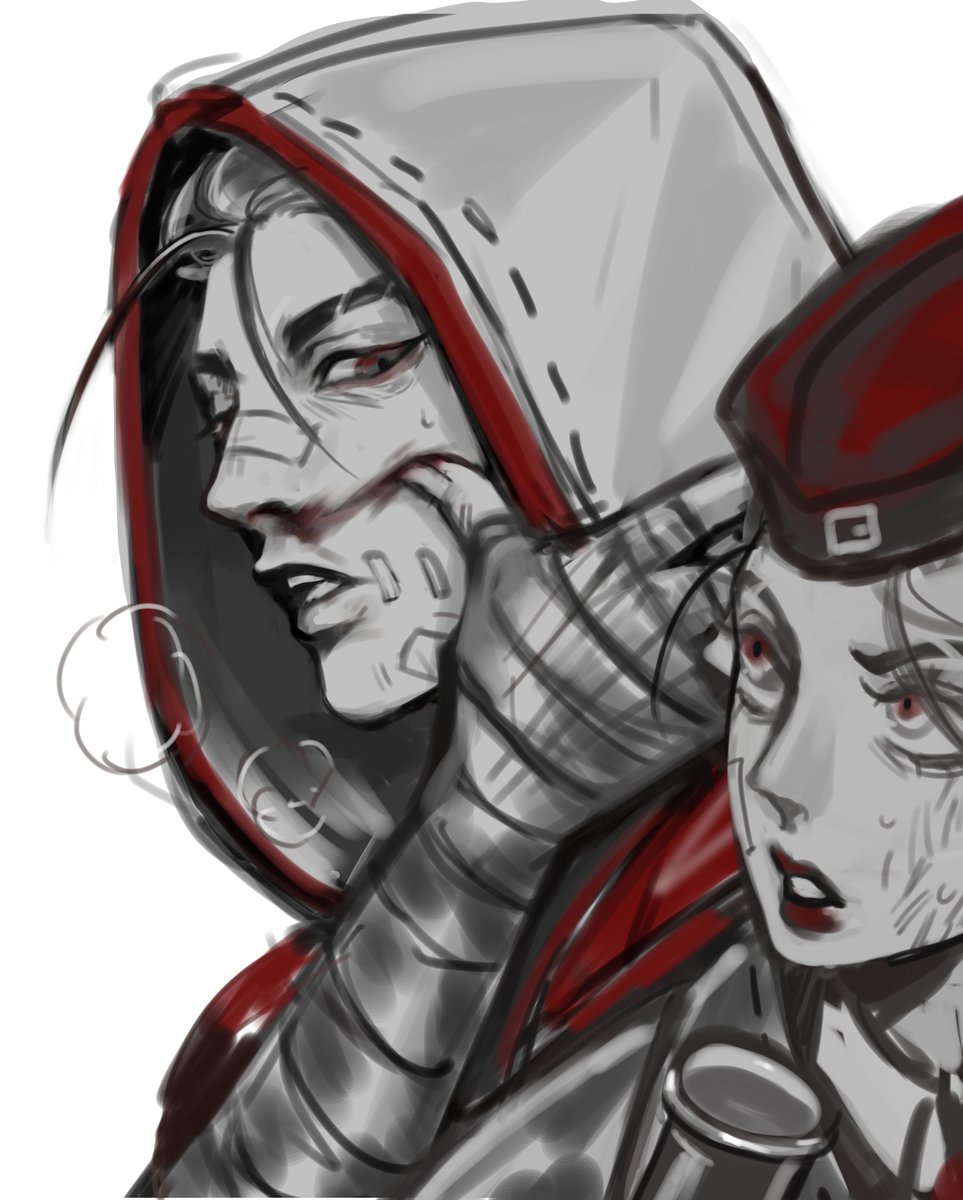 "Open the gate, I'll save the others"
"I still have gun, I can save-" 
"Save that for yourself idiot"
#NaibMartha #IdentityV #ナワマサ #나입마타 #傭空
