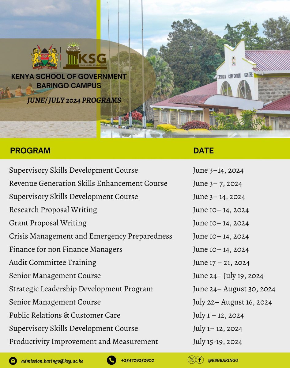 Kenya School of Government, Baringo Campus (@KSGBARINGO) / Posts / X