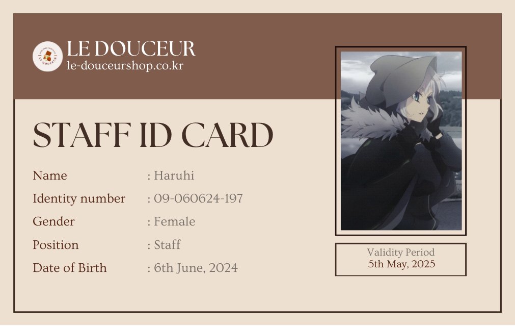 ledouceurshop's tweet image. ⠀
⠀⠀⠀⠀🍫 : Staff — Haruhi
⠀⠀⠀⠀⠀⠀ @lanternofdead.
⠀