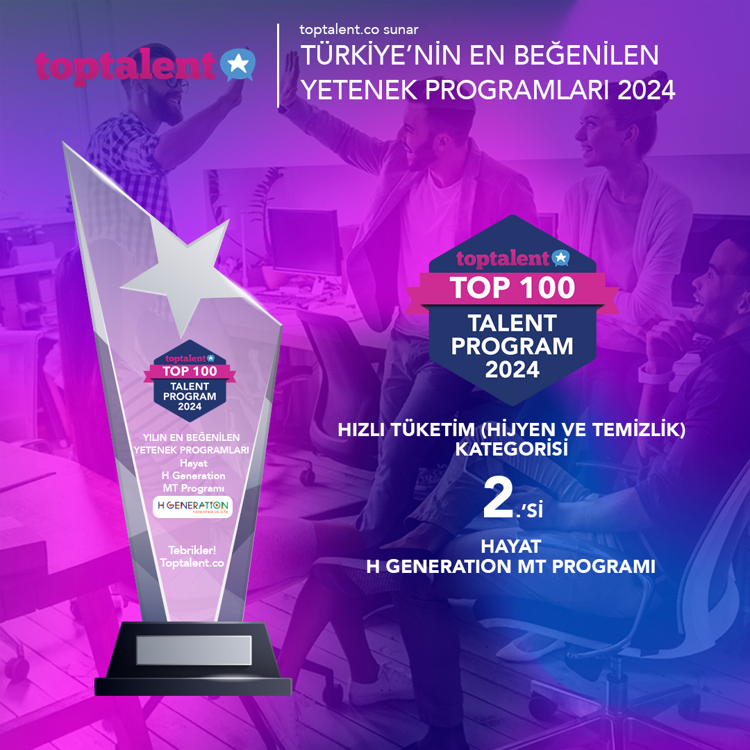 ToptalentTR's tweet photo. Tebrikler Hayat! 🥈H Generation MT Programı
Toptalent TOP100 Talent Program 2024 Hızlı Tüketim (Hijyen ve Temizlik) kategorisinde 'H Generation MT Programı’ yetenek programı 2. oldu! 👏
#TOP100TalentProgram #toptalent https://t.co/a6CEzcjeKf